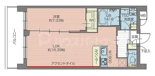 プレジオ北綾瀬ASIAN【6階】の間取り