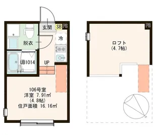 ハーモニーテラス堀切IV【1階】の間取り
