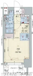 プレサンス阿波座ステーションフロント【8階】の間取り