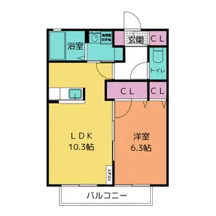 グラシアス【2階】の間取り
