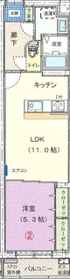 ヴィラルーチェ 404【4階】の間取り