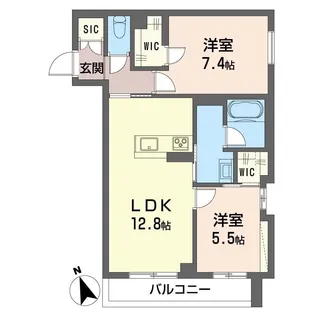 【シャーメゾン】メゾンセキバ【3階】の間取り