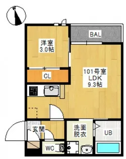 GRANDTIC CINQ【1階】の間取り