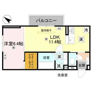 D-Regalo下馬N【1階】の間取り
