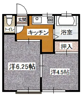 グリーン中居【2階】の間取り