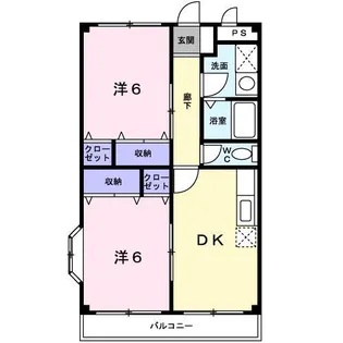 ヴィラージュ・シャトールー【2階】の間取り