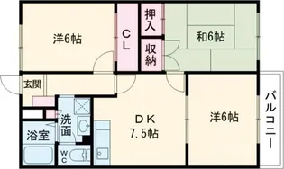 フィルコート東羽倉崎C【1階】の間取り