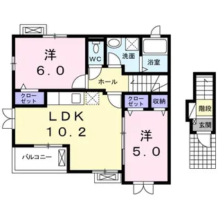 サニー プレインII【2階】の間取り
