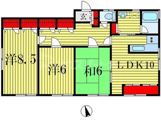 上信マンション【3階】の間取り