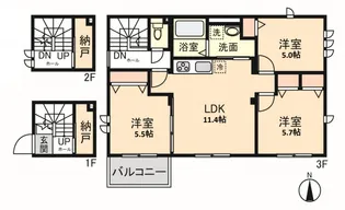 プルミエール大山の間取り