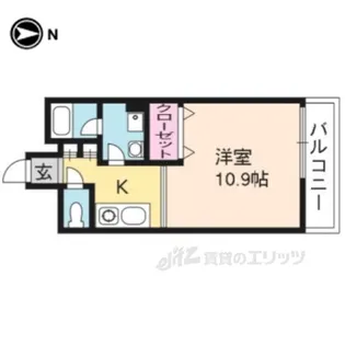 宝源ビル【9階】の間取り
