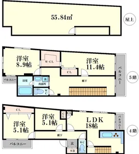 エルメゾン九条の間取り