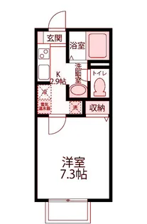アスティオン竹園【2階】の間取り