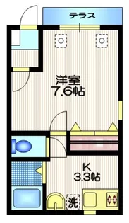 ペア・メゾン自由が丘【1階】の間取り
