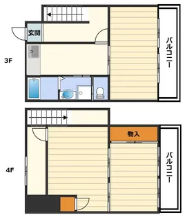 マンション中出の間取り