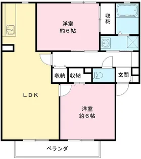 サンビレッジ花畑A【2階】の間取り