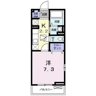 フレスクーラ【1階】の間取り