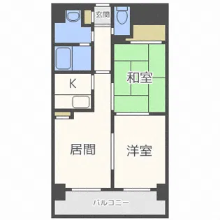 ドミ山鼻九条【10階】の間取り