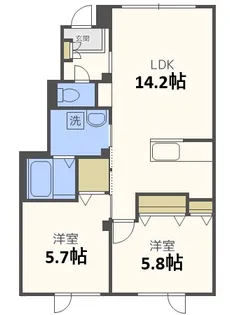 シェーンヒルズ緑ヶ丘A【1階】の間取り