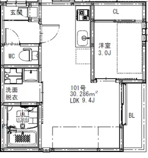 GRANDTIC 坪井【1階】の間取り