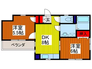 マンションザ佳苑【2階】の間取り