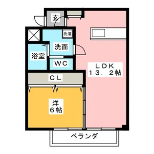 シンシア石橋【2階】の間取り