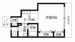 徳島県徳島市名東町1【アパート】の間取り