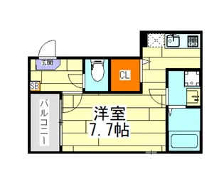 ハーモニーテラス豊新【2階】の間取り