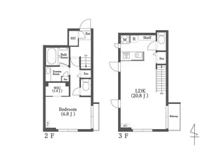 フーレ八雲【2階】の間取り