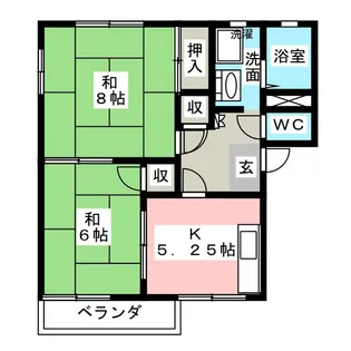 ルミエール古沢I【2階】の間取り
