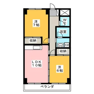 ディフロイデェ【2階】の間取り