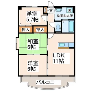 3LDKの間取り画像