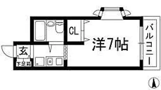 メイプルコートアサクラ【3階】の間取り