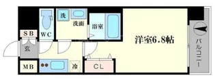 レジュールアッシュ玉造【11階】の間取り