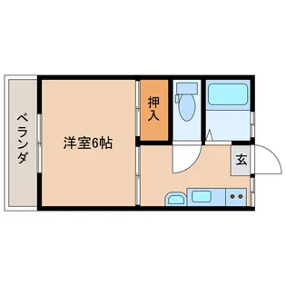 山口コーポA棟・B棟【2階】の間取り