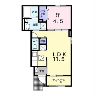 ヒカルサ市原姉ヶ崎ノース【1階】の間取り