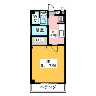 エステート河森II【4階】の間取り