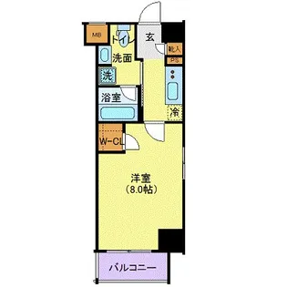 メイクスデザイン住吉アジールコート【4階】の間取り