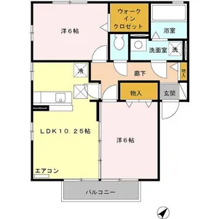 エクセル E【1階】の間取り