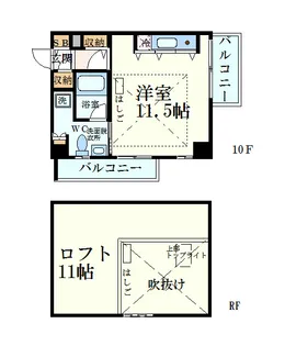 HOUSE TAGAWA【10階】の間取り