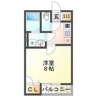 1Kの間取り画像
