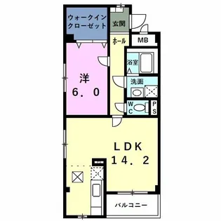 ゴールド フォレスト【1階】の間取り