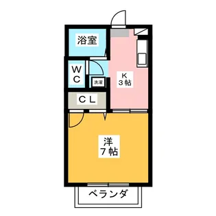 1Kの間取り画像