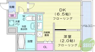 アスコット八幡【3階】の間取り