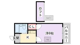 観音前ハイツ【2階】の間取り