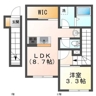 ジルメゾン【2階】の間取り