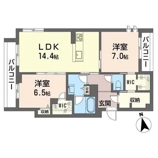 プレクシアガーデン【3階】の間取り