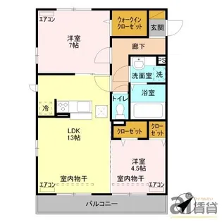 埼玉県朝霞市北原1【アパート】の間取り