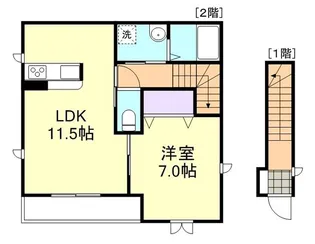 岡山県倉敷市水島東弥生町【アパート】の間取り