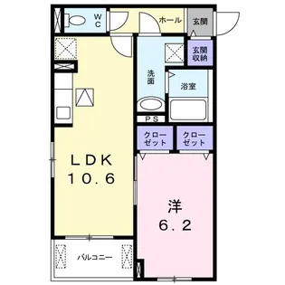 大阪府高槻市郡家新町【アパート】の間取り